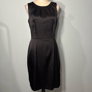 New Directions basic black dress with gathered neckline Size 10
